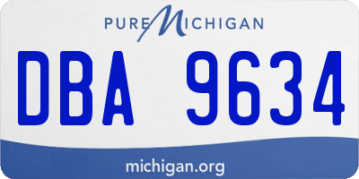 MI license plate DBA9634