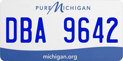 MI license plate DBA9642