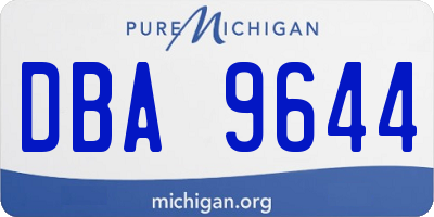 MI license plate DBA9644