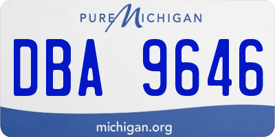 MI license plate DBA9646
