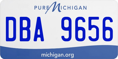 MI license plate DBA9656