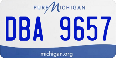 MI license plate DBA9657