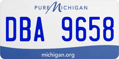 MI license plate DBA9658