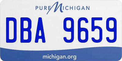 MI license plate DBA9659