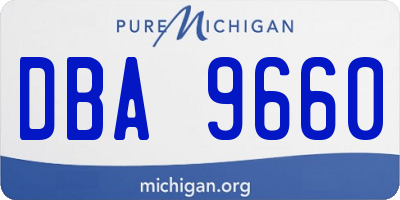 MI license plate DBA9660