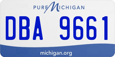 MI license plate DBA9661
