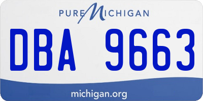 MI license plate DBA9663