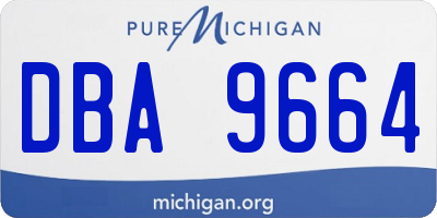 MI license plate DBA9664