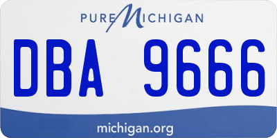 MI license plate DBA9666