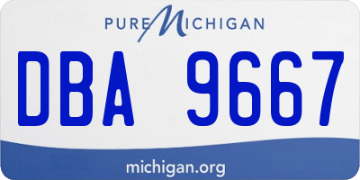 MI license plate DBA9667