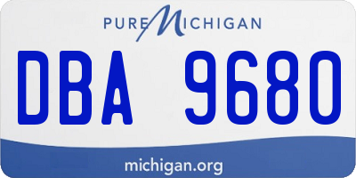 MI license plate DBA9680