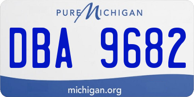 MI license plate DBA9682