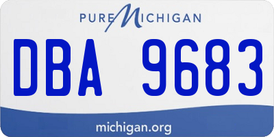 MI license plate DBA9683