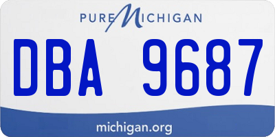 MI license plate DBA9687