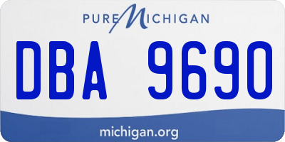 MI license plate DBA9690