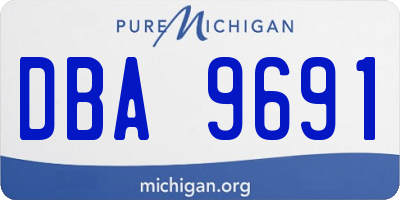 MI license plate DBA9691