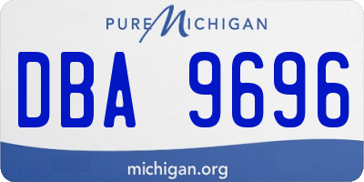 MI license plate DBA9696