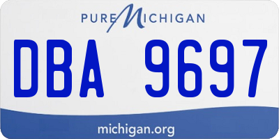 MI license plate DBA9697