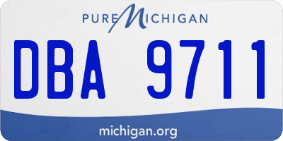 MI license plate DBA9711