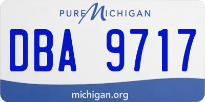MI license plate DBA9717