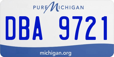 MI license plate DBA9721