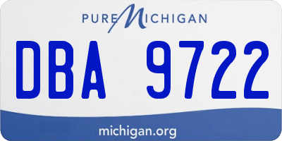 MI license plate DBA9722