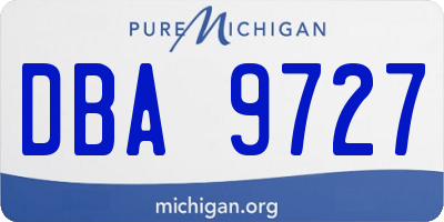 MI license plate DBA9727