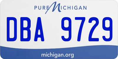 MI license plate DBA9729