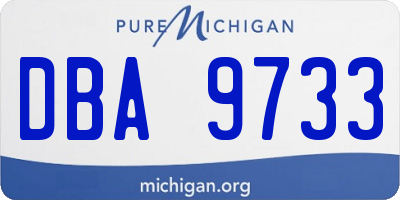 MI license plate DBA9733