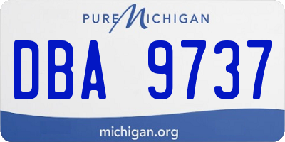 MI license plate DBA9737