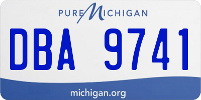 MI license plate DBA9741