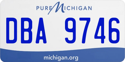 MI license plate DBA9746