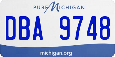 MI license plate DBA9748