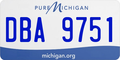 MI license plate DBA9751