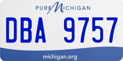 MI license plate DBA9757