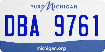 MI license plate DBA9761