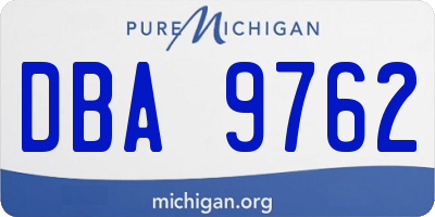 MI license plate DBA9762