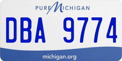MI license plate DBA9774