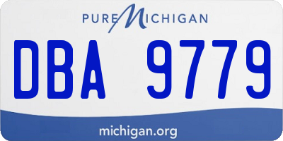 MI license plate DBA9779