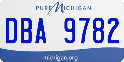 MI license plate DBA9782