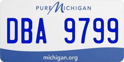 MI license plate DBA9799