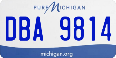 MI license plate DBA9814