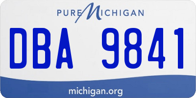MI license plate DBA9841