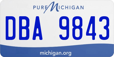 MI license plate DBA9843