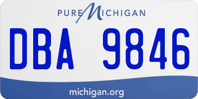 MI license plate DBA9846