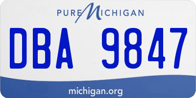 MI license plate DBA9847