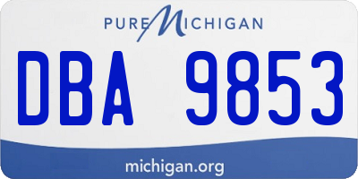 MI license plate DBA9853