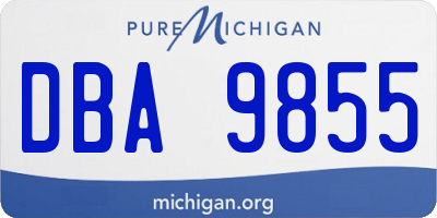 MI license plate DBA9855