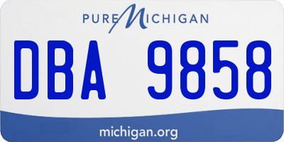 MI license plate DBA9858