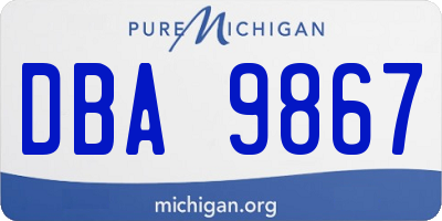 MI license plate DBA9867